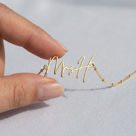 MrsH Name Necklace | 18ct Gold, Silver & Vermeil | Ready to Ship
