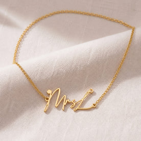MrsL Name Necklace | 18ct Gold, Silver & Vermeil | Ready to Ship