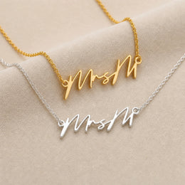 MrsM Name Necklace | 18ct Gold, Silver & Vermeil | Ready to Ship