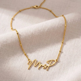 MrsP Name Necklace | 18ct Gold, Silver & Vermeil | Ready to Ship