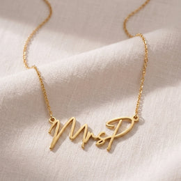 MrsP Name Necklace | 18ct Gold, Silver & Vermeil | Ready to Ship