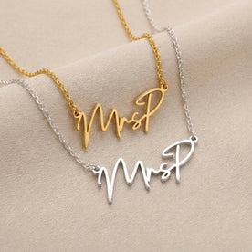 MrsP Name Necklace | 18ct Gold, Silver & Vermeil | Ready to Ship