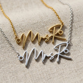 MrsR Name Necklace | 18ct Gold, Silver & Vermeil | Ready to Ship