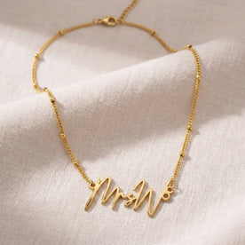 MrsW Name Necklace | 18ct Gold, Silver & Vermeil | Ready to Ship