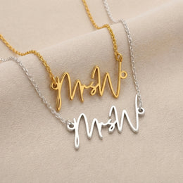MrsW Name Necklace | 18ct Gold, Silver & Vermeil | Ready to Ship
