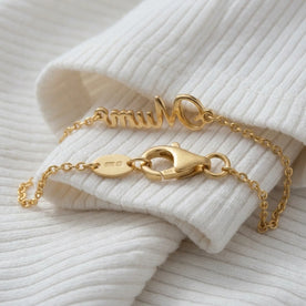Mum Bracelet -  18ct Gold or Sterling Silver in 3 Chain Styles - Mother's Day or Birthday Gift