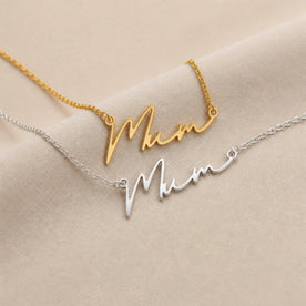 Mum Name Necklace | 18ct Gold, Silver & Vermeil | Ready to Ship