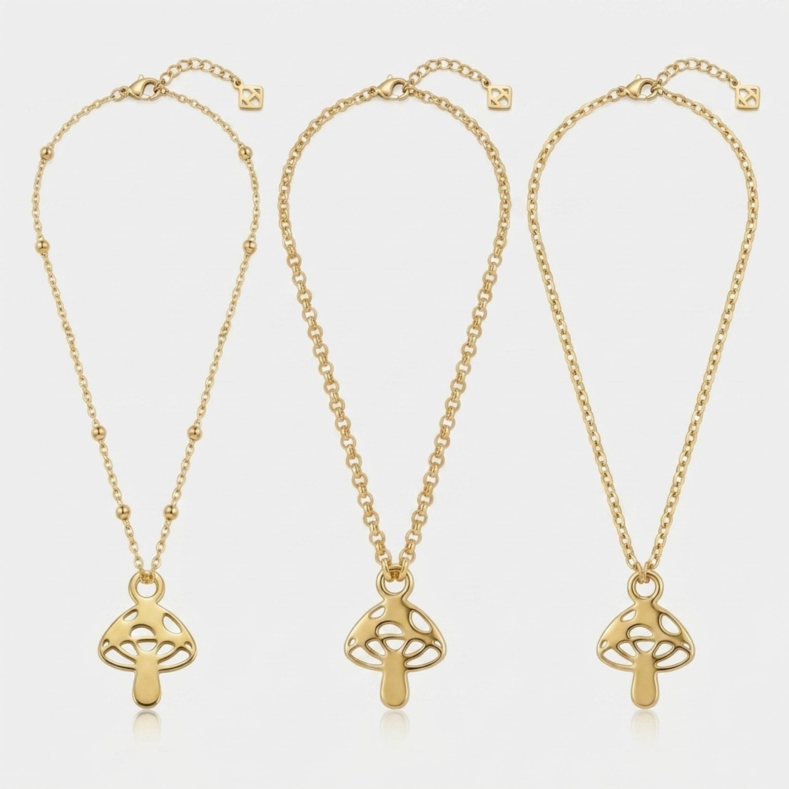 Mushroom Charm Necklace & Bracelet