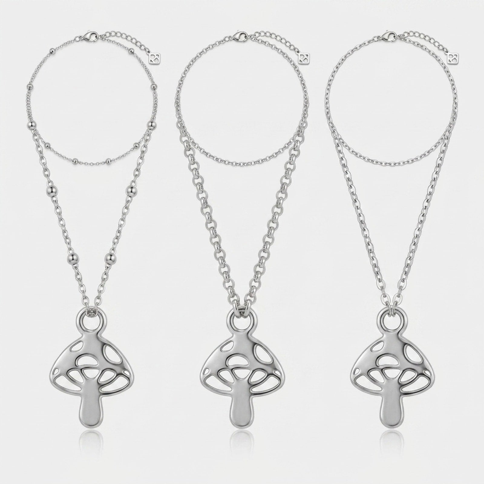 Mushroom Charm Necklace & Bracelet