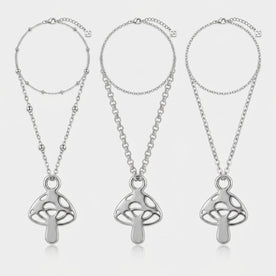 Mushroom Charm Necklace & Bracelet