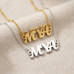 Mya Name Necklace | 18ct Gold, Silver & Vermeil | Ready to Ship