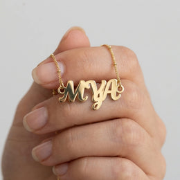 Mya Name Necklace | 18ct Gold, Silver & Vermeil | Ready to Ship
