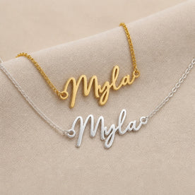 Myla Name Necklace | 18ct Gold, Silver & Vermeil | Ready to Ship