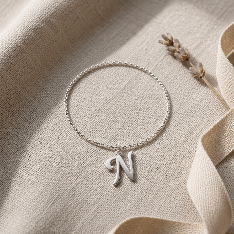 N Initial Bracelet