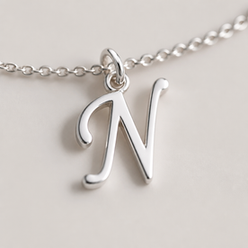 N Bracelet | Initial & Letter N Charm, Gold & Silver