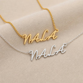 Nala Name Necklace | 18ct Gold, Silver & Vermeil | Ready to Ship