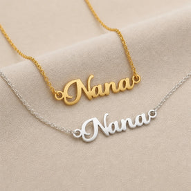 Nana Name Necklace | 18ct Gold, Silver & Vermeil | Ready to Ship