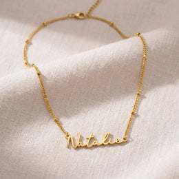 Natalie Name Necklace | 18ct Gold, Silver & Vermeil | Ready to Ship