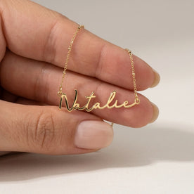 Natalie Name Necklace | 18ct Gold, Silver & Vermeil | Ready to Ship