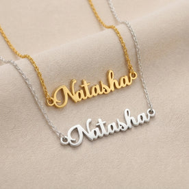 Natasha Name Necklace | 18ct Gold, Silver & Vermeil | Ready to Ship