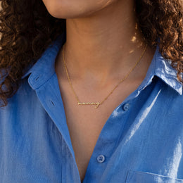 24ct Gold or Solid Silver Name Necklace – Personalised Custom Jewellery