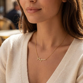 24ct Gold or Solid Silver Name Necklace – Personalised Custom Jewellery