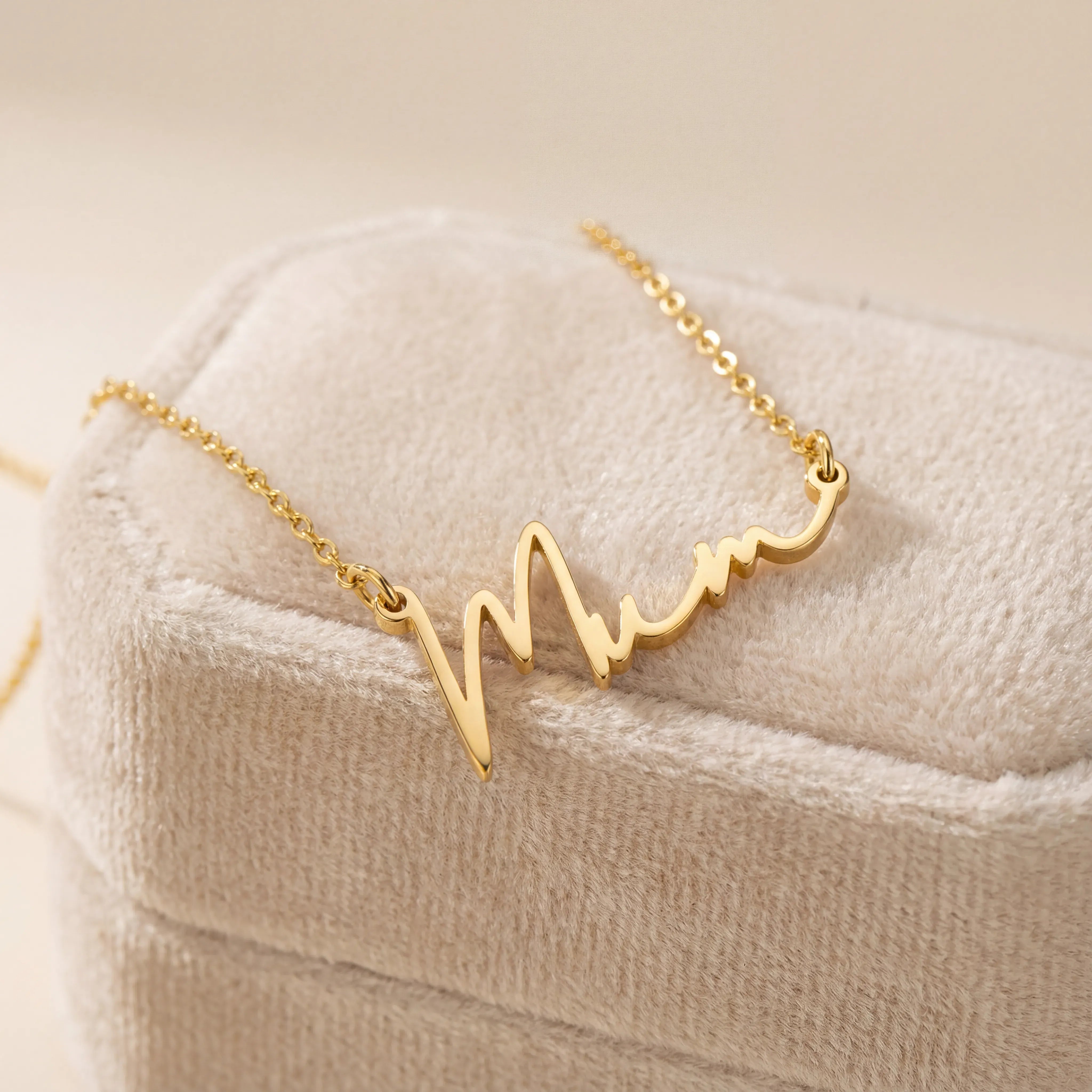 Necklace 24ct Gold or Solid Silver Name Necklace HBD