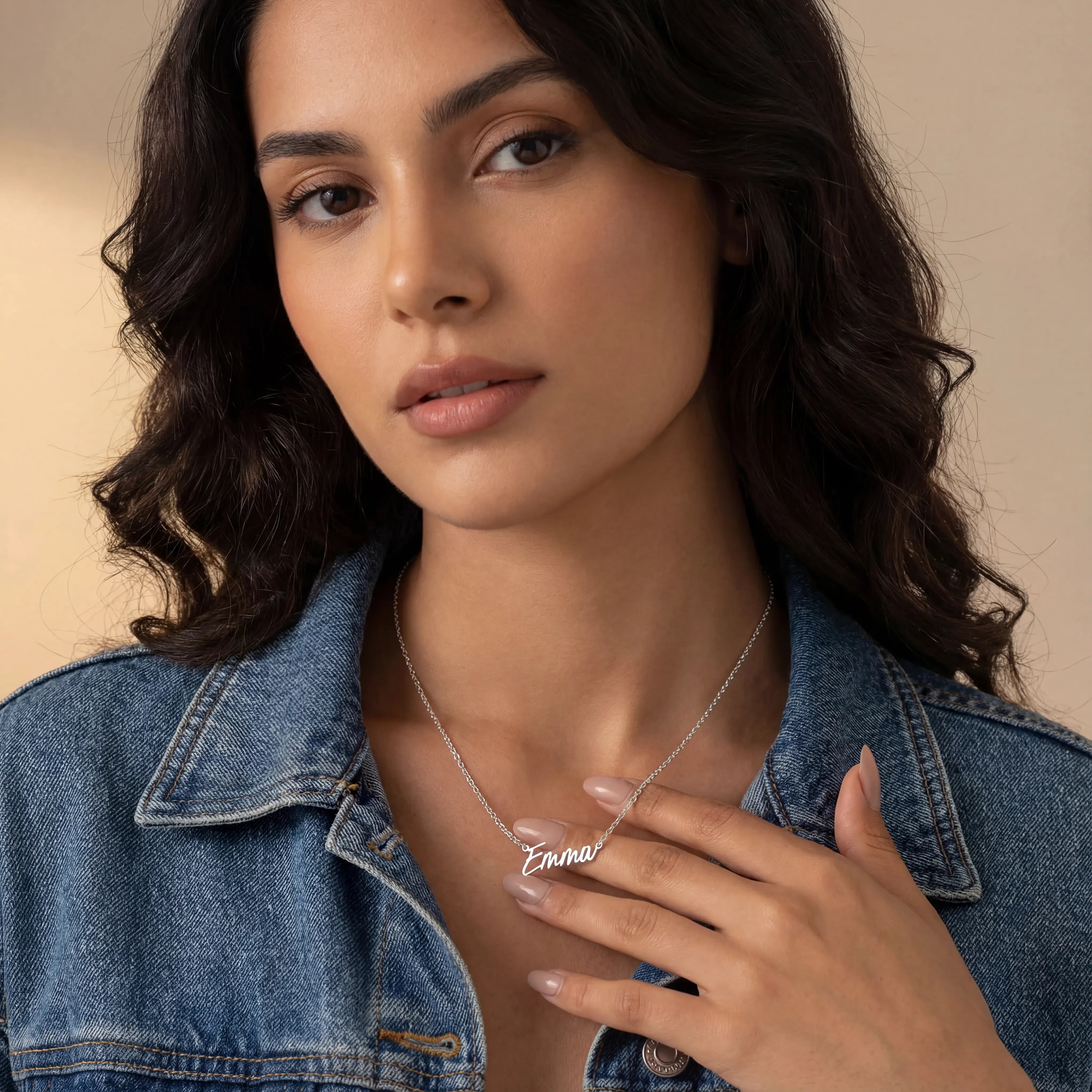 Necklace 24ct Gold or Solid Silver Name Necklace HBD