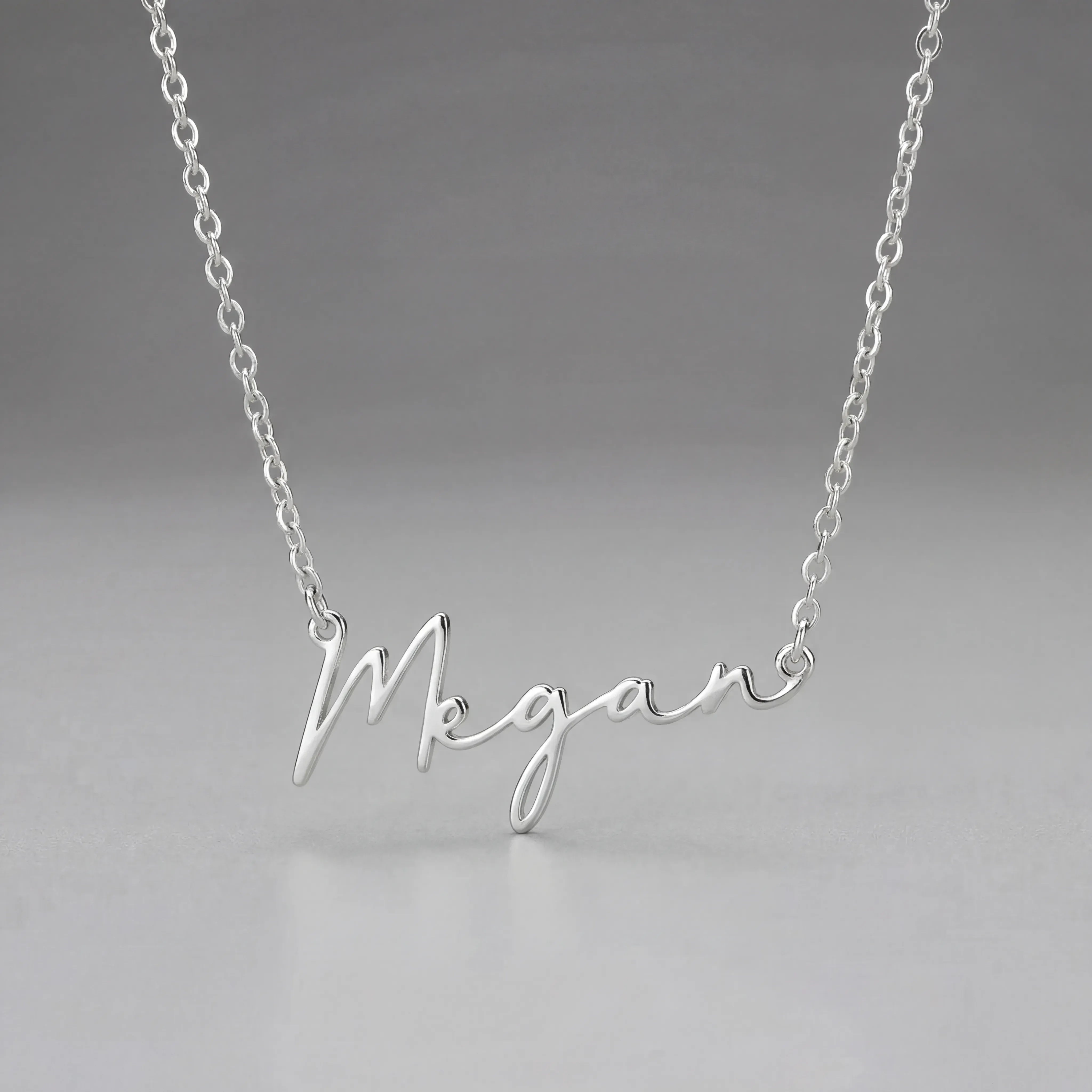 Necklace 24ct Gold or Solid Silver Name Necklace HBD