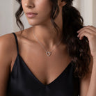 Necklace 925 Sterling Silver Cubic Zirconia Heart Necklace HBD