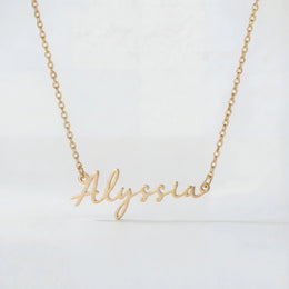 Alyssia Name Necklace | 18ct Gold, Silver & Vermeil | Ready to Ship