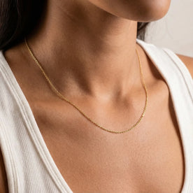 Anchor Chain Necklace in 18ct Gold or Sterling Silver – 14" to 20" Sizes