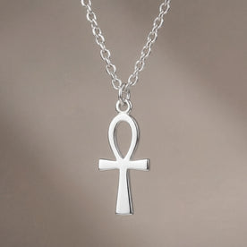 Ankh Cross Necklace in Gold or Silver – Elegant Egyptian Symbol Pendant