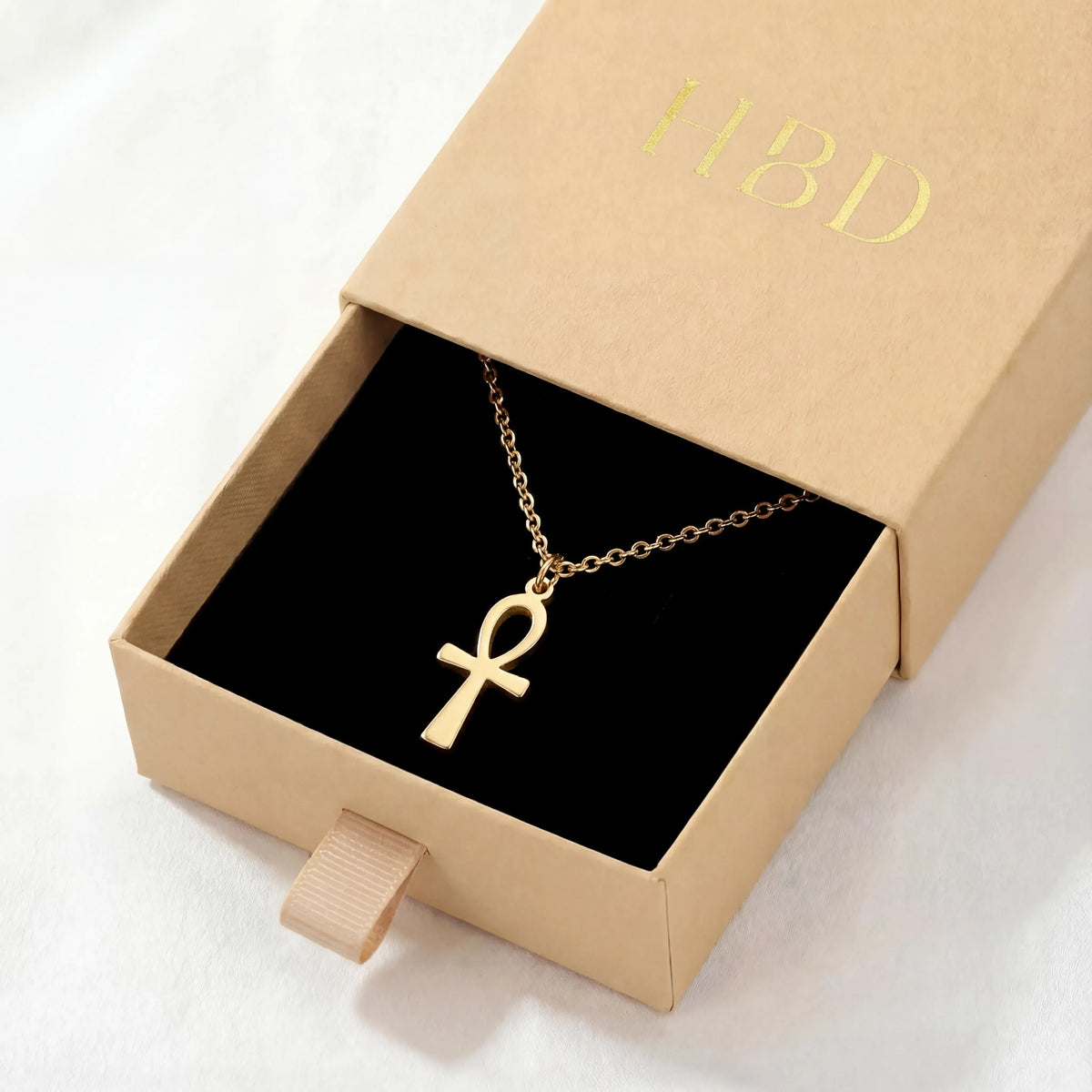 Ankh Cross Necklace in Gold or Silver – Elegant Egyptian Symbol Pendant