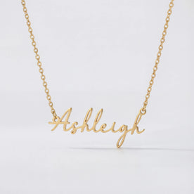 Ashleigh Name Necklace | 18ct Gold, Silver & Vermeil | Ready to Ship