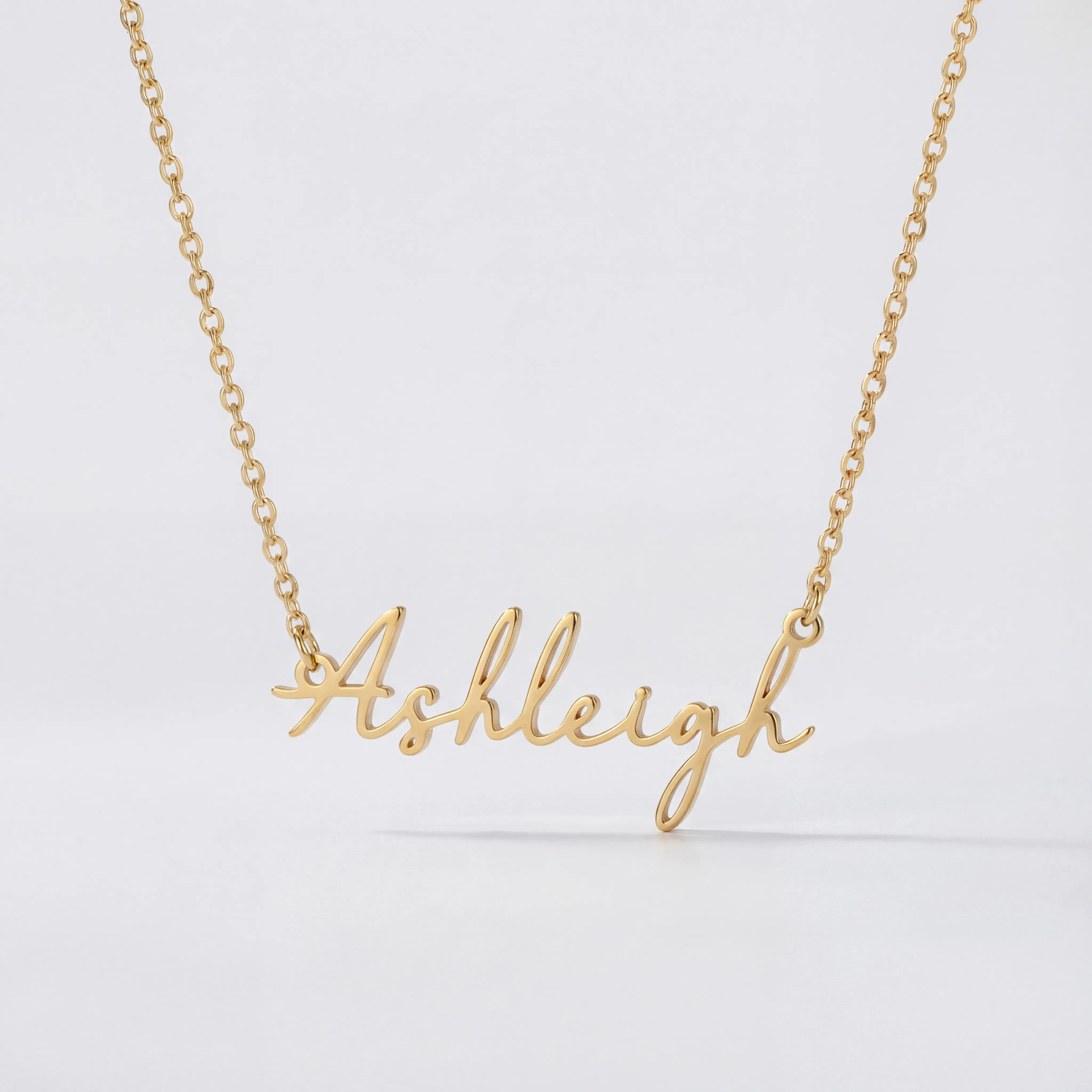 Necklace Ashleigh Name Necklace HBD Ashleigh Name Necklace in Gold or Silver – Ashleigh Script Name Necklace