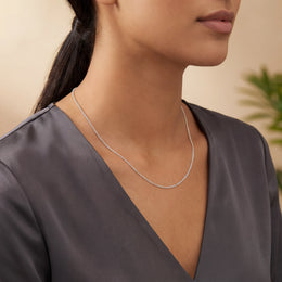 Belcher Chain Necklace in 18ct Gold or Sterling Silver – 14" to 20" Lengths