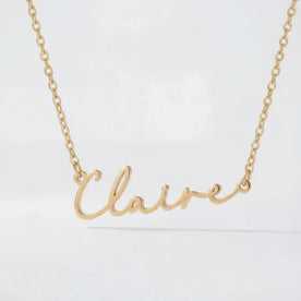 Claire Name Necklace | 18ct Gold, Silver & Vermeil | Ready to Ship