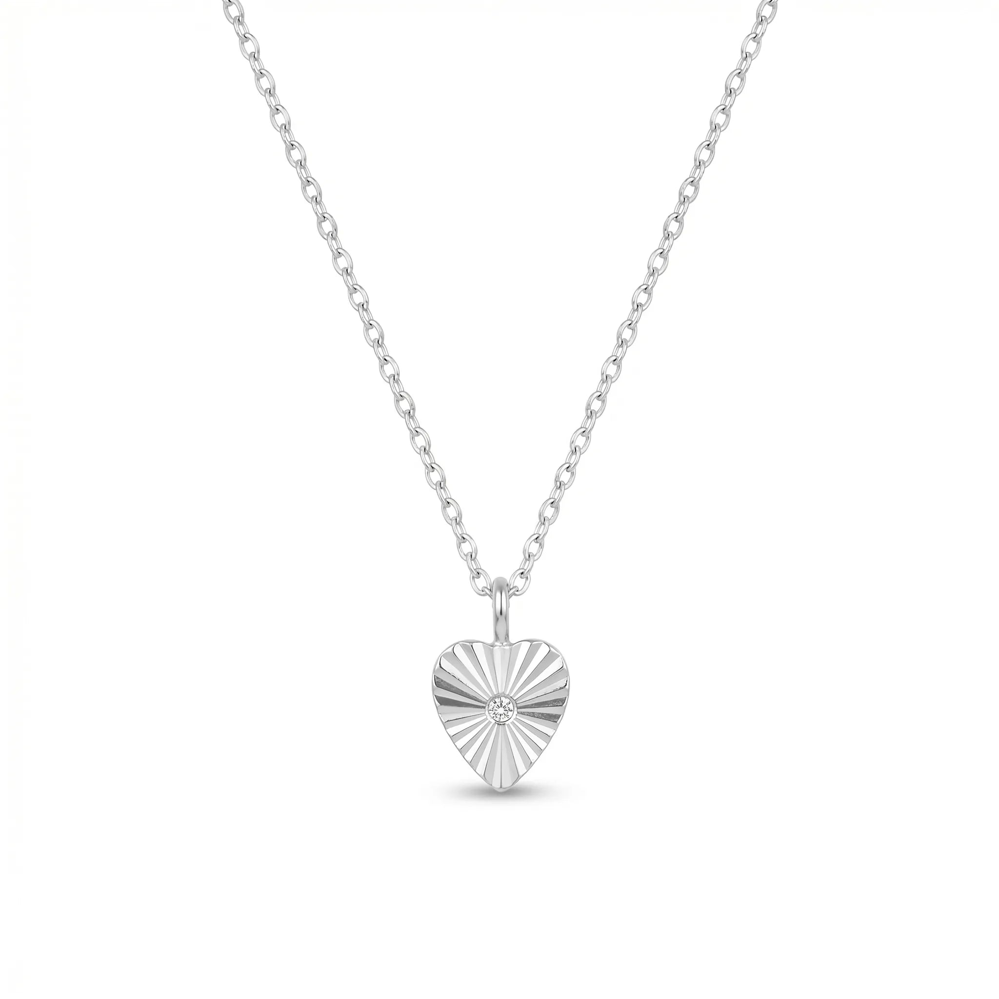 Necklace Crystal Cut Heart Necklace HBD Crystal Cut Heart Necklace