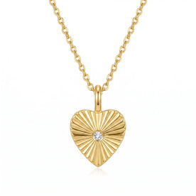 Crystal Cut Heart Necklace