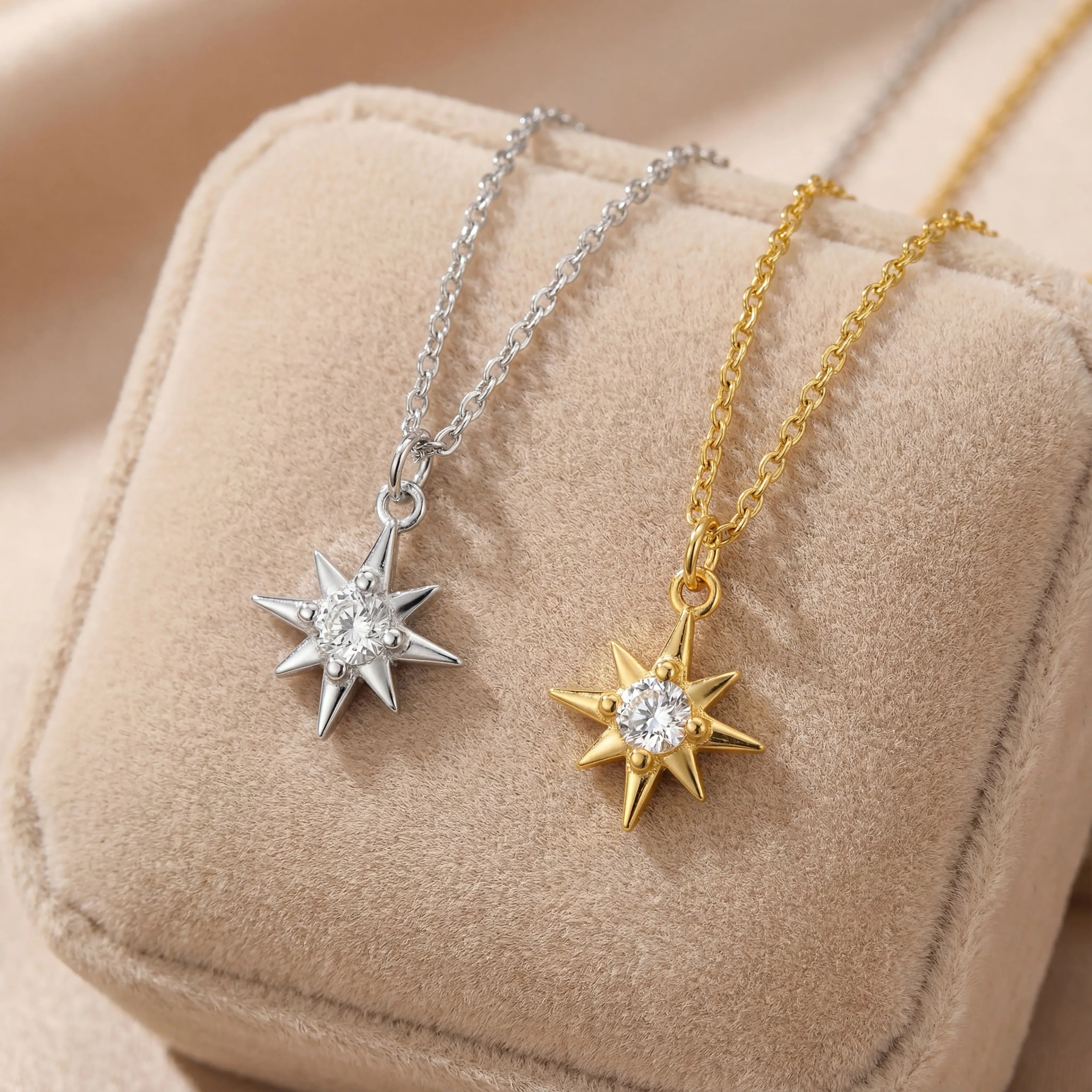 Necklace Cubic Zirconia Star Necklace HBD