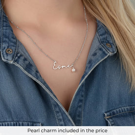 Elegant Pearl Pendant Necklace – Single Pearl on Gold or Silver Chain