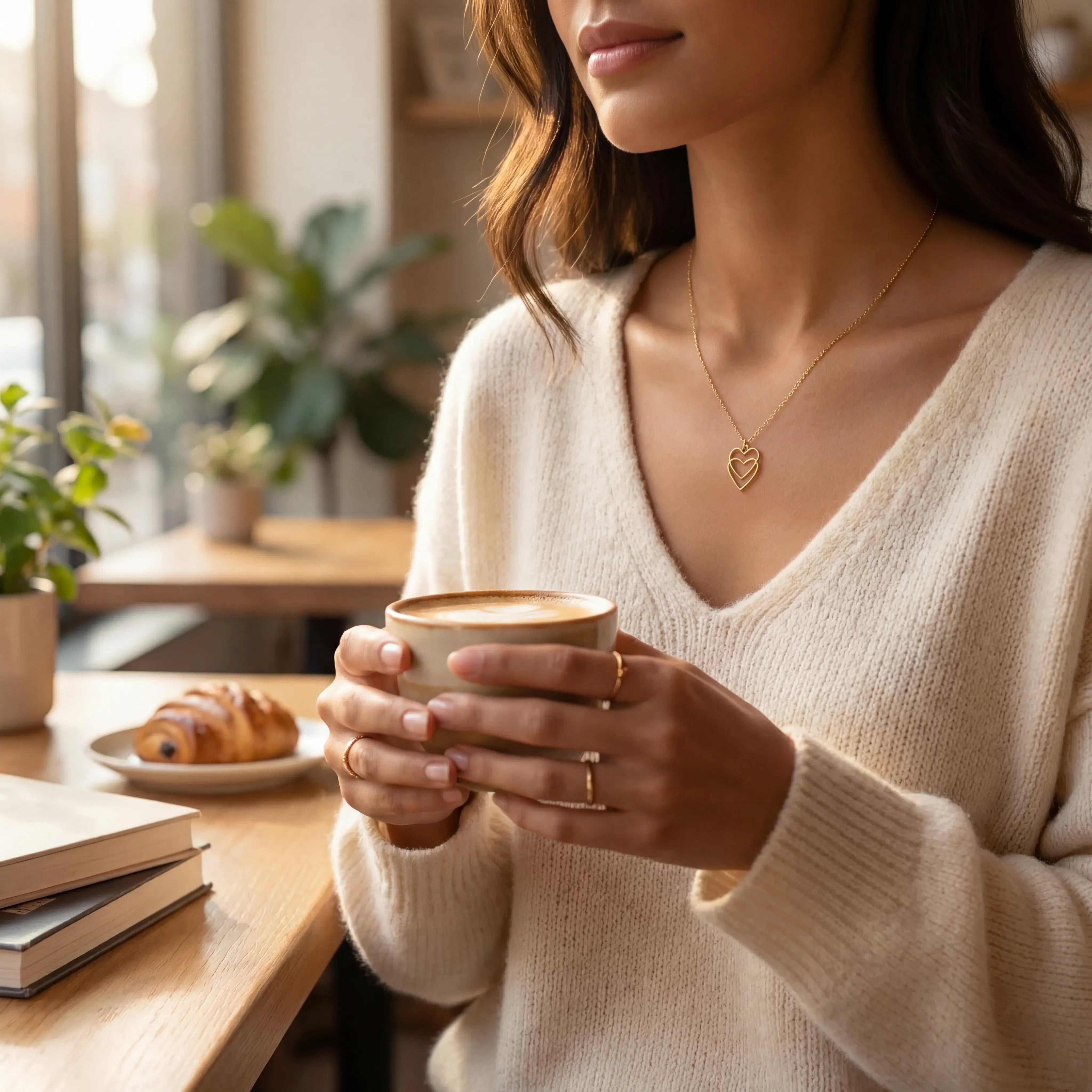 Necklace Double Linked Heart Necklace HBD