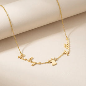 Angel Name Necklace with Two Names – Personalised Gold & Silver Gift