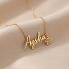 Necklace Graduation Name Necklace with Cap Charm HBD