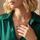 Necklace Half Moon & Flower Necklace HBD