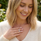 Necklace Half Moon & Flower Necklace HBD