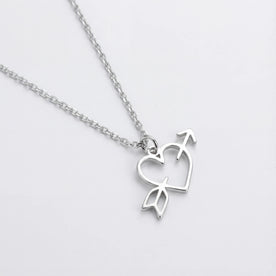 Heart Arrow Necklace - Delicate Love Necklace in Gold or Silver