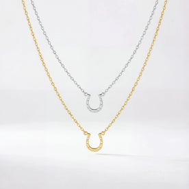 Horseshoe Necklace in Gold, Silver & Vermeil | HBD