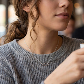 Ichthys Fish Necklace in 18ct Gold or Sterling Silver - Choose from 3 Chain Styles & 4 Lengths